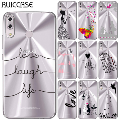 Amour rire vie Coque souple en TPU pour Coque Asus Zenfone 5 ZE620KL papillon fée cloche couverture en silicone pour Asus ZE620KL ► Photo 1/6