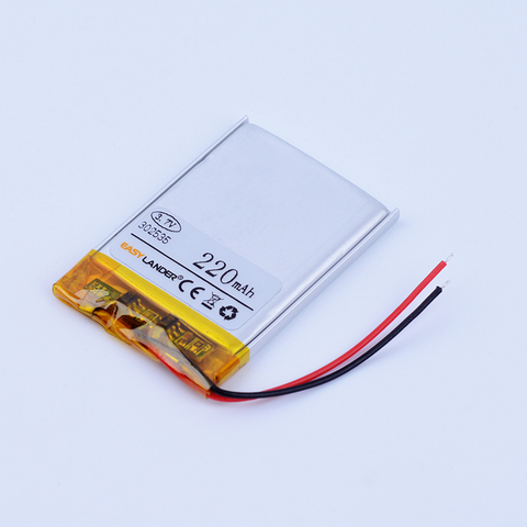 302535 3.7V 220mAh Rechargeable li polymère Li-ion batterie pour jouets montre intelligente mp3 mp4 bluetooth écouteur haut-parleur DVR GPS PDA ► Photo 1/3