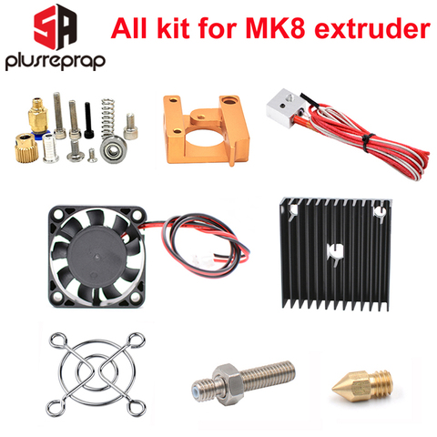 MK8 Kits d'extrudeuse j-head Hotend buse 0.4mm diamètre d'entrée d'alimentation 1.75 Filament sans moteur pas à pas pour tête d'imprimante 3D ► Photo 1/5
