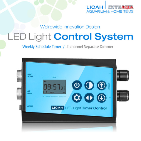 LICAH – système de contrôle LED d'aquarium, minuterie hebdomadaire, variateur à 2 canaux ► Photo 1/1