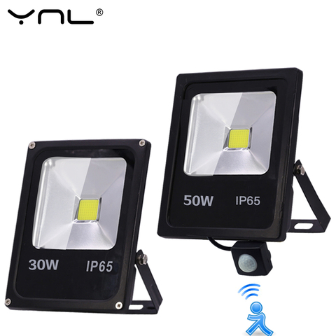 Projecteur LED imperméable à large faisceau, conforme à la norme IP65, éclairage d'extérieur, idéal pour le grand public, 10/30/50/détecteur de mouvement Led V, 220V ► Photo 1/6