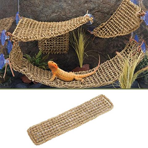 Hamac balançoire en forme de lézard d'algues pour animaux de compagnie, tapis de lit suspendu, petit hermès, crabe Geckos, accessoires pour animaux de compagnie, Reptile ► Photo 1/6