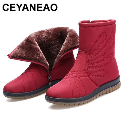 CEYANEAO2022 nouvelles femmes de luxe bottes imperméables Mar bottines nouveau automne hiver broder femmes moto bottes E764 ► Photo 1/6