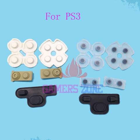 Jeu de boutons en caoutchouc conducteur en Silicone pour manette Sony Playstation PS 3, pour PS3 ► Photo 1/4
