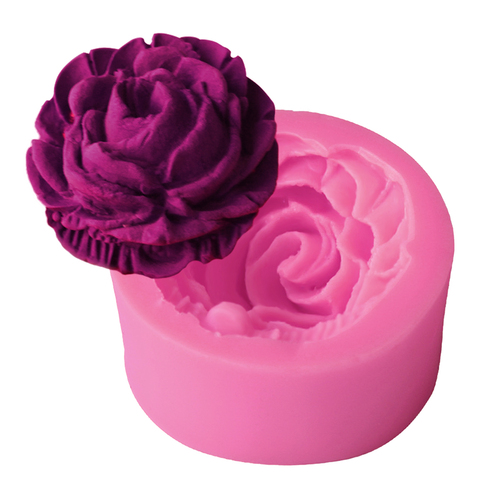 Moule à pâtisserie en Silicone 3D fleur Rose, outils de décoration de gâteaux, Fondant, chocolat, biscuits, savon, moules à pâtisserie en pâte polymère ► Photo 1/6