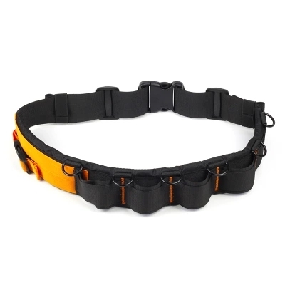 Ceinture de taille pour appareil photo, Tube d'objectif réglable, noir + Orange, sangles de sac pour appareil photo, étui d'objectif suspendu, pochette de trépied ► Photo 1/1