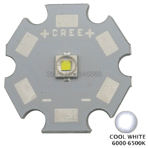 Diode électroluminescente LED Cree XLamp XP-E2, blanc froid, 6000K-6500K, 3W, haute puissance, avec PCB de 8mm /12mm /14mm /16mm /20mm, 10 pièces ► Photo 1/5