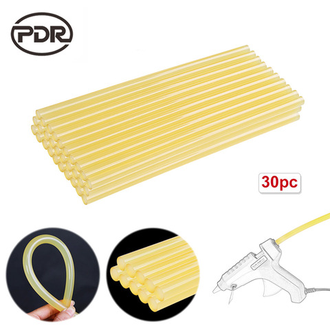 30 pièces/ensemble colle bâton PDR outils Auto réparation outil pour enlever les Dents Auto outils professionnel 11mm PDR adhésif thermofusible colle ► Photo 1/6