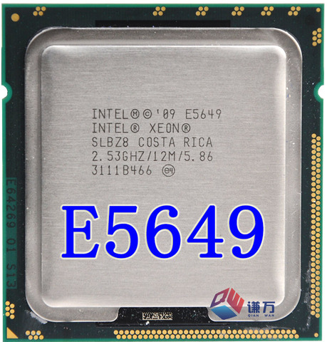 Processeur Intel Xeon e5649 E5649, 2.53GHz, 8 mo, Six cœurs, LGA1366, SLBZ8, livraison gratuite ► Photo 1/1