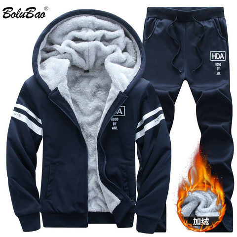 BOLUBAO nouveaux survêtements d'hiver hommes ensemble veste à capuche + pantalon costume printemps sweat ensemble de vêtements de sport sweat à capuche homme costumes de sport ► Photo 1/6