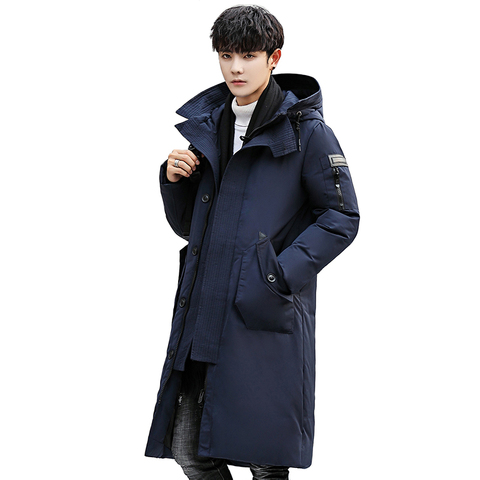 2022 hiver doudoune hommes mode épais chaud longues vestes Parkas hommes à capuche veste automne hiver Trench Coat mâle vêtements ► Photo 1/6