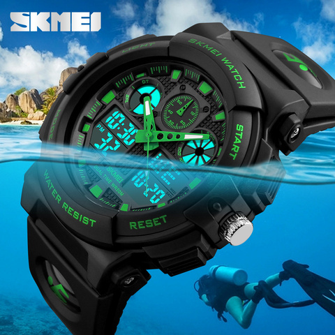 SKMEI – montre de sport numérique Led pour homme, marque de luxe, résistante à l'eau jusqu'à 50m, à Quartz ► Photo 1/6