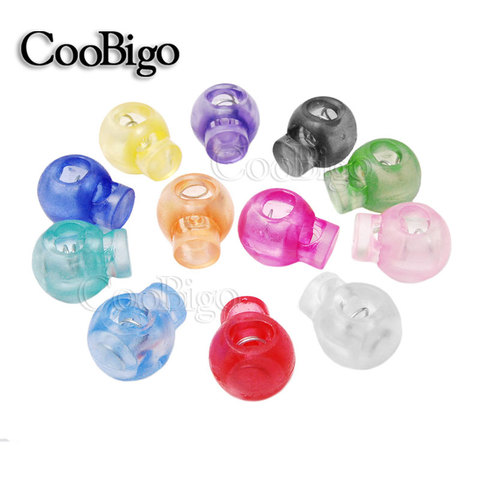 5 pièces en plastique cordon serrure bouchon bascule pince ressort clair pour lacet cordon Paracord lanière corde Transparent coloré ► Photo 1/6