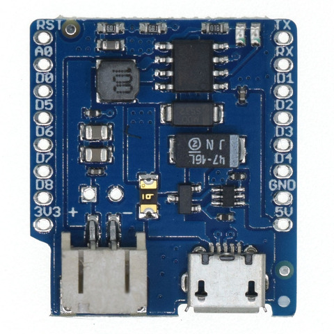 Bouclier de batterie V1.3.0 pour LOLIN (WEMOS) D1 mini batterie au lithium simple charge et boost ► Photo 1/3