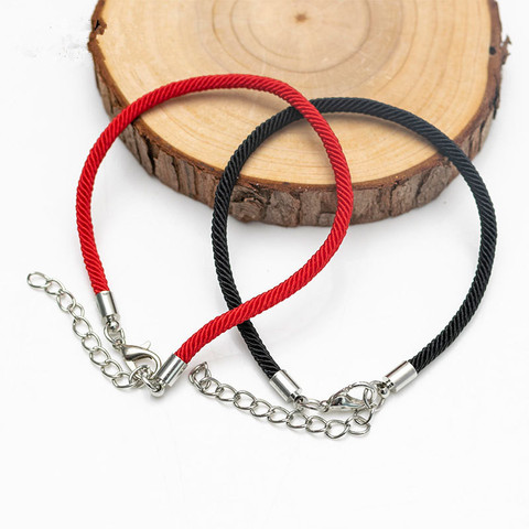 Bracelet à cordon en fil rouge, 1 pièce, porte-bonheur, rouge, noir, fait à la main, pour femmes et hommes, amoureux de bijoux, offre spéciale, 2022 ► Photo 1/6