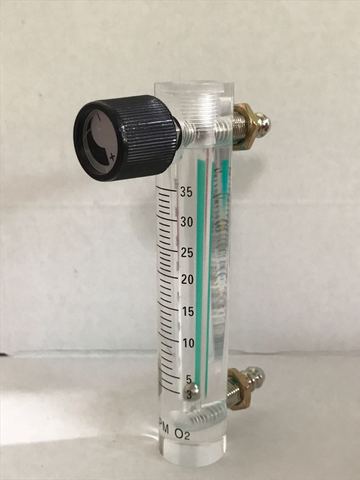 Indicateur acrylique O2 de compteur de débitmètre d'oxygène d'air de gaz avec le connecteur en laiton de Valve 0.1Mpa 3-35L/taille minimum 116mm ► Photo 1/1