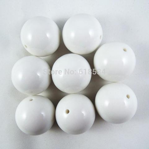 Perles rondes en acrylique, 8 couleurs au choix, grande taille 30mm, pour bricolage, collier, fabrication de bijoux, couleurs unies, 5 pièces/lot, CH-0108 ► Photo 1/6