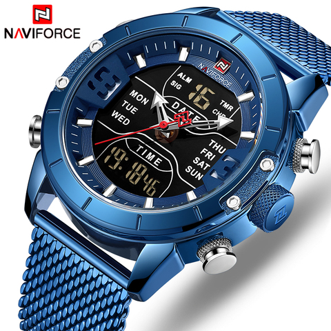 Liquidation NAVIFORCE NF9153 hommes montre de luxe marque homme militaire Sport Quartz montres chronographe horloge Relogio Masculino ► Photo 1/6