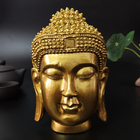Statue de bouddha dorée, décoration murale, Sculpture de bouddha Sakyamuni Tathagata, décoration pour la maison, artisanat artisanal ► Photo 1/6