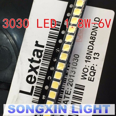 Rétroéclairage haute puissance 2000 LED W 1.8 6V, blanc froid, 150-187LM, PT30W45 V1, Application TV, Lextar 3030, LED pièces ► Photo 1/3
