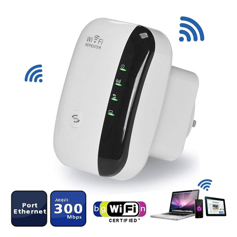 Répéteur WiFi sans fil prolongateur de portée Wi-fi amplificateur de Signal 300Mbps 802.11N/B/G Booster répétdor WiFi Reapeter le Point d'accès ► Photo 1/5