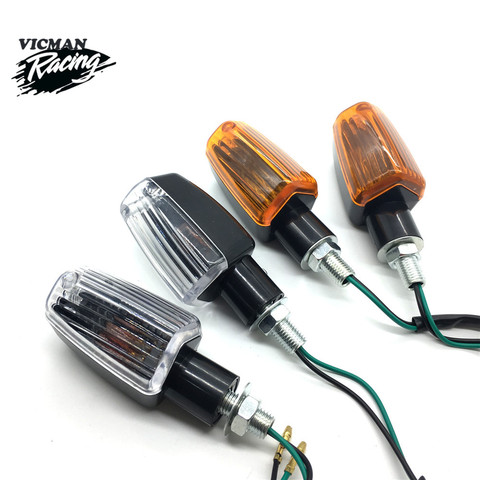 Feux clignotants pour motos, ampoule ambre pour Honda Kawasaki Suzuki Yamaha, lampe universelle, 4 pièces ► Photo 1/4
