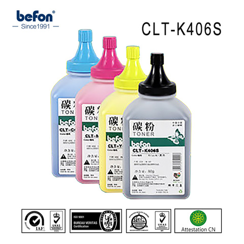 Befon Recharge Poudre De Toner couleur compatible pour CLT-K406S K406S 406 S 406 P360 360 365 366 CLS3305 3305 3300 3306fn 3306 C410W ► Photo 1/5