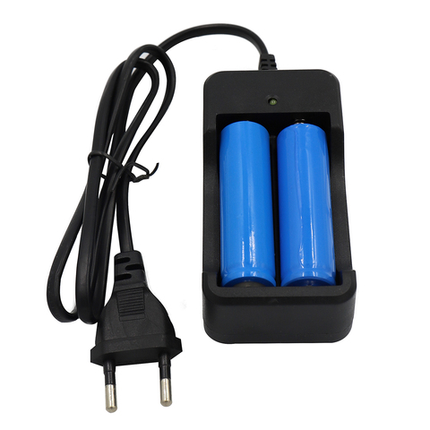 100 v-240 v 2x18650 Rechargeable Li-ion Lithium polymère batterie intelligente Double chargeur Double lampe de poche Double chargeur Charge EU Plug ► Photo 1/6
