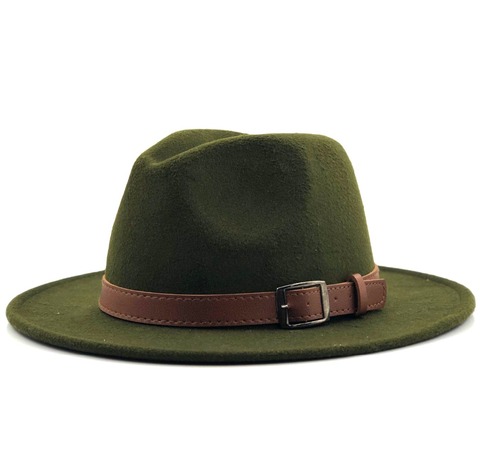 Chapeau Fedora Hawkins en laine pour femmes et hommes, nouveau chapeau en feutre, à large bord, chapeau Trilby ► Photo 1/6