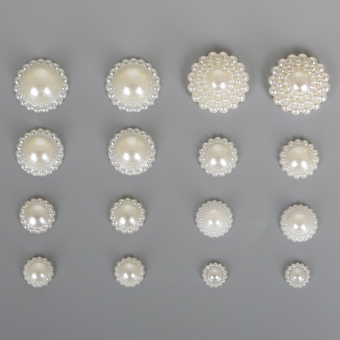 Perles d'imitation ivoire ABS multi-tailles, 36 Styles, artisanat bon marché, nœud papillon étoile fleur, pour bricolage, fabrication de bijoux, vêtements artisanaux ► Photo 1/6