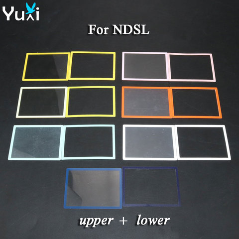 YuXi – 1 jeu d'écran LCD supérieur Len, couvercle en plastique + cadre inférieur de remplacement pour NDSL pour Console de jeu DS Lite ► Photo 1/6