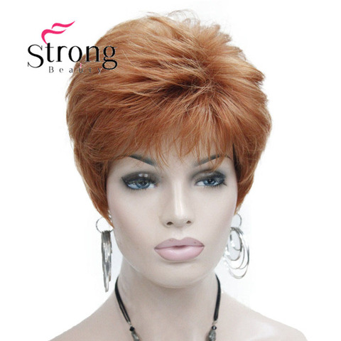 Strong beauty-perruque synthétique très courte, perruque Orange, brune, Blonde, résistante à la chaleur, la couleur au choix ► Photo 1/5