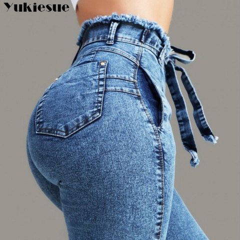 Jeans en jean déchiré pour femmes, pantalon Slim Vintage, Cool, pour filles, style taille haute décontractée ► Photo 1/6