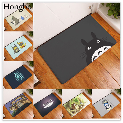 Hongbo – tapis de dessin animé Totoro, Chinchillas, chat, Animal, rectangulaire, paillasson d'entrée, lavable, sol de cuisine, salle de bains ► Photo 1/6