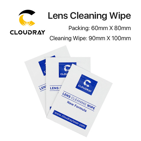 Lingettes de nettoyage de lentilles, pour lentilles Laser à Fiber 10.6um CO2 et 1064nm miroir, paquet de 10 pièces ► Photo 1/3