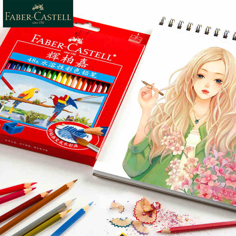 Faber Castell 1144 crayons aquarelle 12/24/36/48/60/72 ensemble crayons de couleur solubles dans l'eau pour dessin d'école d'art ► Photo 1/6