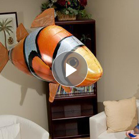 Télécommande vol Air ballons requin jouets Air natation poisson infrarouge RC Nemo mouche Clown poisson enfants cadeaux fête Robots pas de gaz ► Photo 1/6