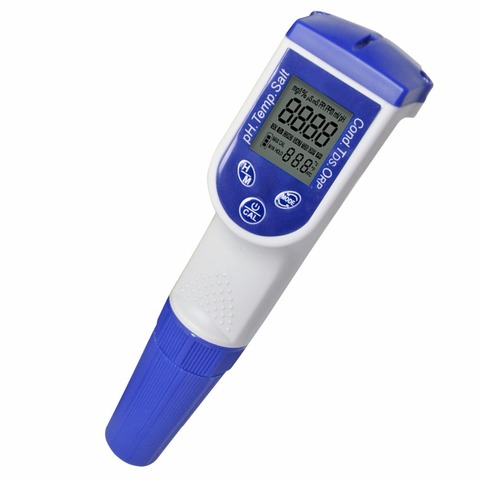 6-en-1 stylo type compteur de qualité de l'eau pH conductivité de la température ORP TDS testeur de salinité en option ORP (fabriqué à Taiwan) ► Photo 1/6