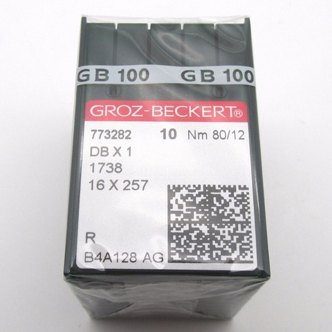 100 pièces Groz Beckert DBX1 1738 16X257 aiguilles de Machine à coudre Compatible avec JUKI DDL,BROTHER DB2 ► Photo 1/4