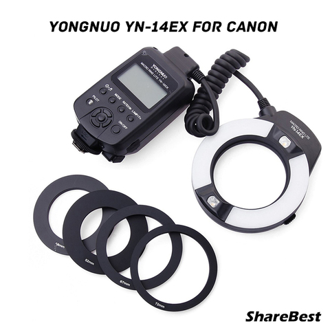 Yongnuo – anneau lumineux LED 14ex TTL, pour Canon 5D Mark II 5D Mark III 6D 7D 60D 70D 700D 650D, YN-14EX ► Photo 1/1