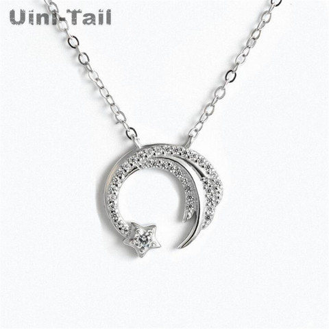 Uini-collier micro-incrusté en argent sterling 925, nouveau bijou à la mode, à la mode, tombant, météore, à la mode, GN698 ► Photo 1/5