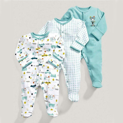 Barboteuse en coton pour bébés filles | 3 pièces, vêtements mode pour enfants, combinaison hiver pour garçons et filles ► Photo 1/6