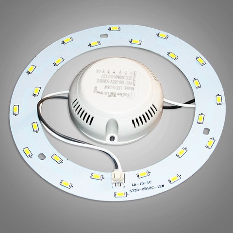 Luminaire de plafond Fluorescent, 12/18W LED, 24W, réaménagement d'urgence, Tube annulaire PCB LED, avec pilote et aimant ► Photo 1/4