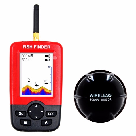 Livraison Gratuite Offre Spéciale Alarme 100 m Portable Sonar LCD Sans Fil Fish Finder leurre De Pêche Sondeur De Pêche Finder sondeur ► Photo 1/6