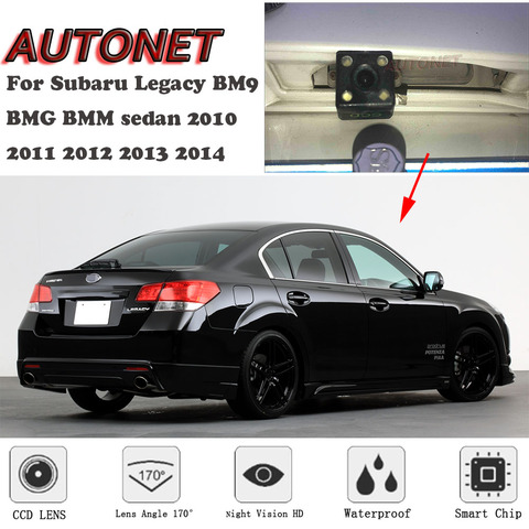 AUTONET – caméra de recul avec Vision nocturne, plaque d'immatriculation, pour Subaru Legacy BM9 BMG BMM sedan 2010 2011 2012 2013 2014 ► Photo 1/6