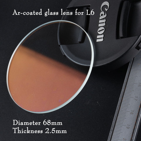 Lentille en verre à revêtement Ar pour L6, diamètre 68mm, épaisseur 2.5mm ► Photo 1/5