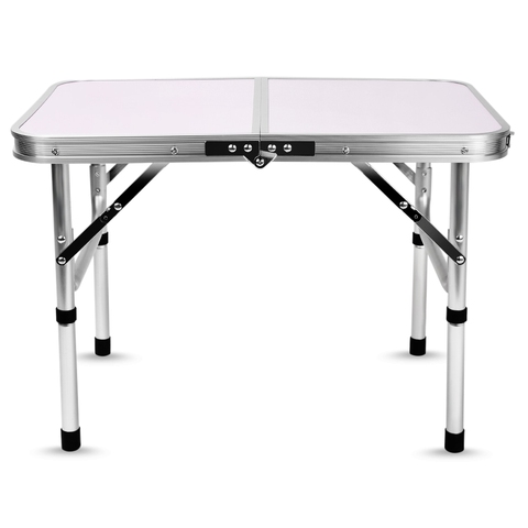 Table pliante en aluminium pour Camping, bureau de lit léger pour ordinateur portable, hauteur réglable 24-41.5cm, charge lourde ► Photo 1/6