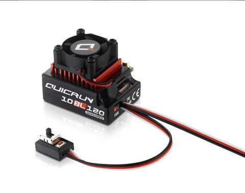 Hobbywing QUICRUN 10BL120 Sensored 120A 2-3S Lipo régulateur de vitesse sans brosse ESC pour 1/10 1/12 voiture RC ► Photo 1/4