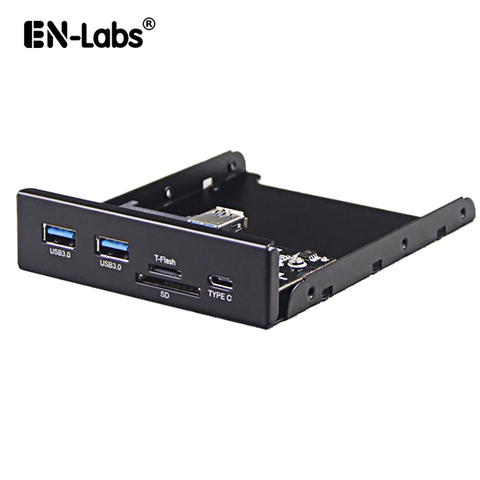 En-labs lecteur de carte interne, 3.0 pouces, USB 3.5 SD/Micro SD/TF, avec USB 3.1 Gen 1 Type C + 2 ports USB 3.0, panneau avant ► Photo 1/6