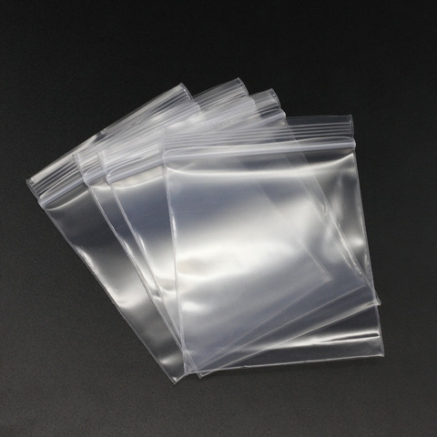 Sacs transparents en plastique Poly refermables à fermeture éclair, emballage d'accessoires pour bijoux artisanaux en vrac, 4x100 x pièces/sac x 6/5x7/6x12cm, 8/7 10/8 ► Photo 1/6